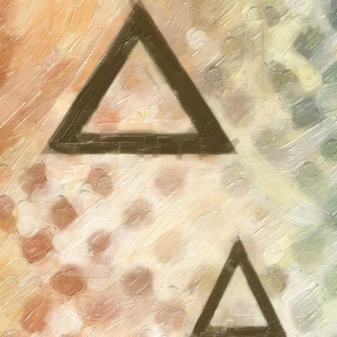 ABSTRACT TRIAD IV White Modern Wood Framed Art Print with Double Matting by Greene, Taylor