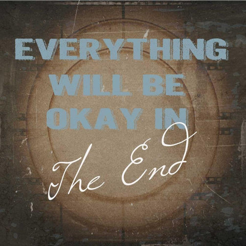 THE END Black Modern Wood Framed Art Print by Greene, Taylor