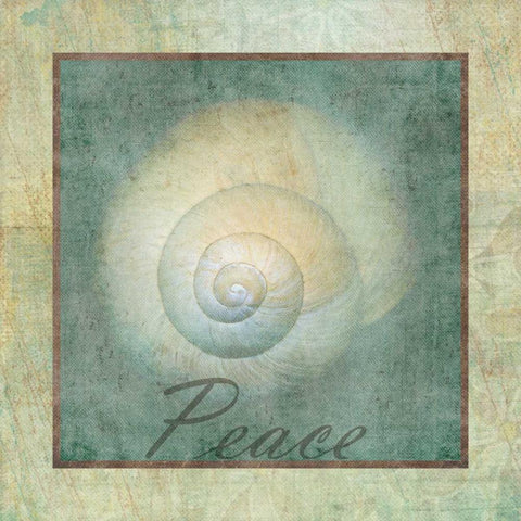 PEACE  White Modern Wood Framed Art Print with Double Matting by Greene, Taylor