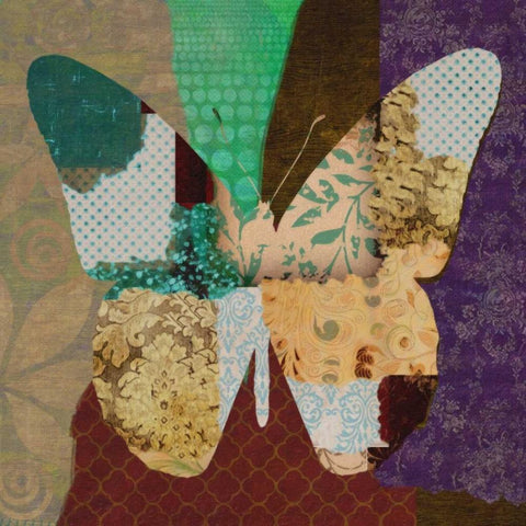 RISE ABOVE BUTTERFLY White Modern Wood Framed Art Print with Double Matting by Greene, Taylor