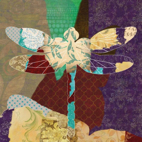RISE ABOVE DRAGONFLYVER 2 Black Modern Wood Framed Art Print with Double Matting by Greene, Taylor