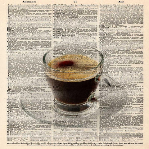 Espresso No Words White Modern Wood Framed Art Print by Greene, Taylor