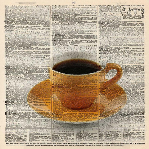 JAVA No Words Black Ornate Wood Framed Art Print with Double Matting by Greene, Taylor