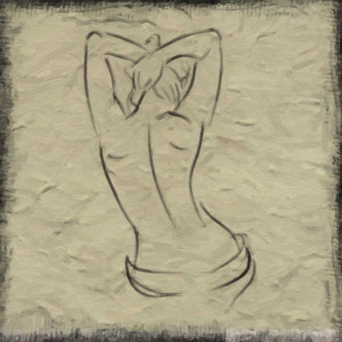 STUDY OF WOMAN II White Modern Wood Framed Art Print by Greene, Taylor