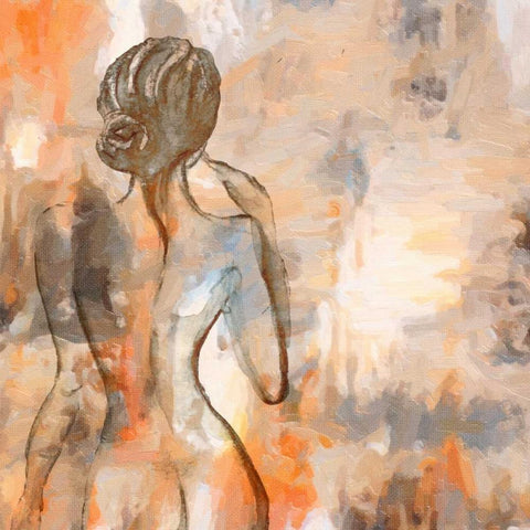 Amber Beauty I White Modern Wood Framed Art Print by Greene, Taylor