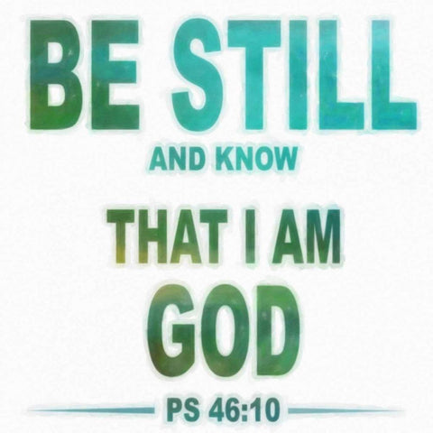 Be Still Gold Ornate Wood Framed Art Print with Double Matting by Greene, Taylor