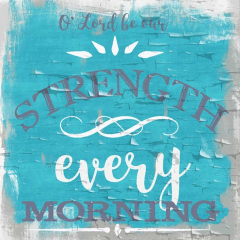 Be Our Strength Rustic Aqua Gold Ornate Wood Framed Art Print with Double Matting by Greene, Taylor