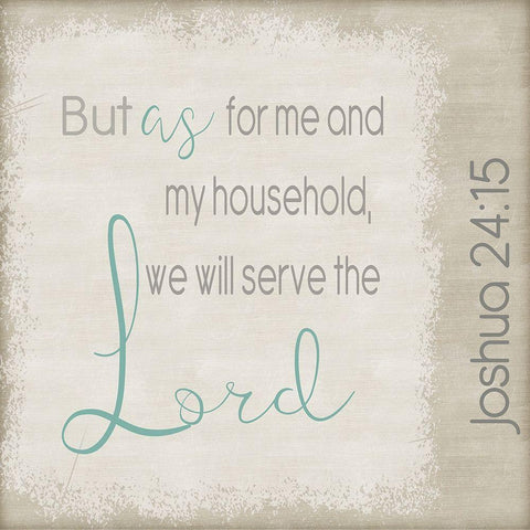 Joshua 24-15 Modern White Modern Wood Framed Art Print with Double Matting by Greene, Taylor