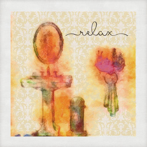 BATH SKETCH I White Modern Wood Framed Art Print by Greene, Taylor