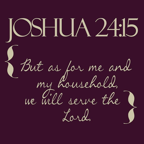 Joshua 24-15 Gold Ornate Wood Framed Art Print with Double Matting by Greene, Taylor
