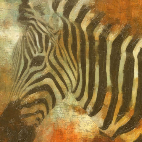 Global Zebra White Modern Wood Framed Art Print by Greene, Taylor