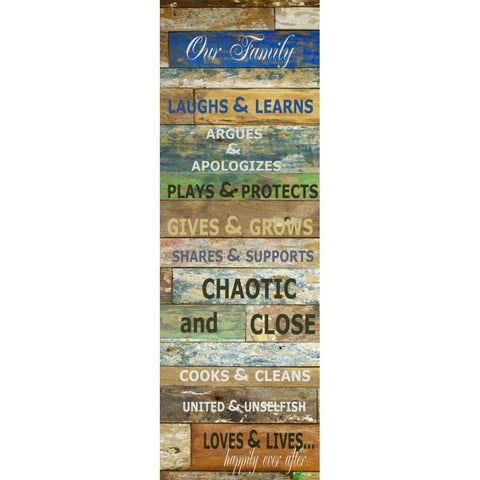 Our Family Cools Black Modern Wood Framed Art Print by Greene, Taylor