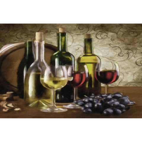 Vino Black Modern Wood Framed Art Print by Greene, Taylor
