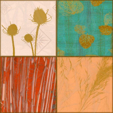 Vivid Patch Gold Ornate Wood Framed Art Print with Double Matting by Pazan, Tony