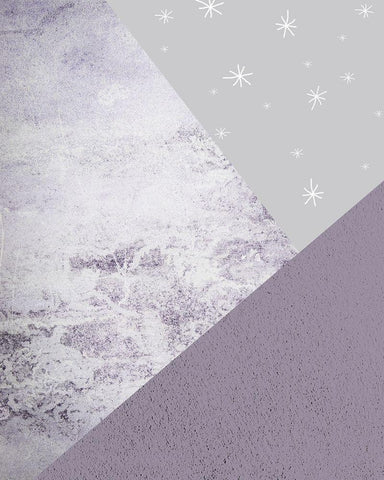 Purple Mountains 1 White Modern Wood Framed Art Print with Double Matting by Urban Epiphany