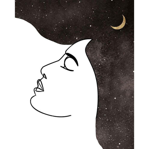 La Luna 3 Black Modern Wood Framed Art Print by Brown, Victoria