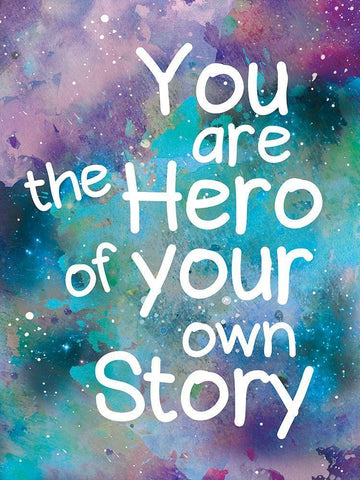 Galaxy Hero White Modern Wood Framed Art Print with Double Matting by Brown, Victoria