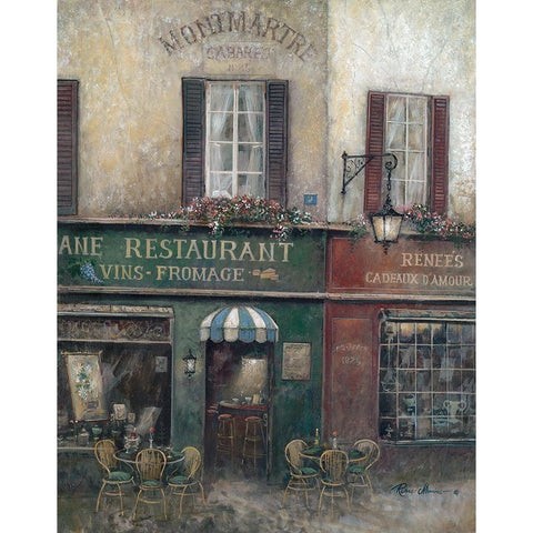 Village Charm Black Modern Wood Framed Art Print by Manning, Ruane