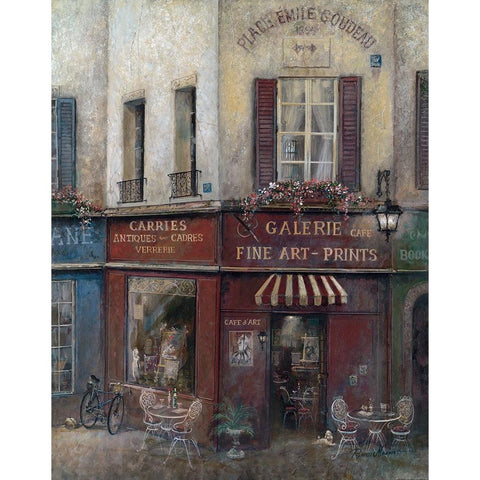 Artists Quarters Black Modern Wood Framed Art Print by Manning, Ruane