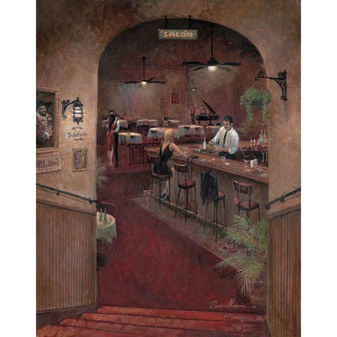 Lonely Heart Black Modern Wood Framed Art Print by Manning, Ruane