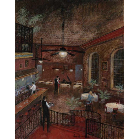 Piano Man Black Modern Wood Framed Art Print by Manning, Ruane