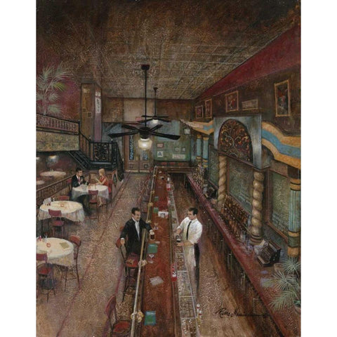 Hey Bartender Black Modern Wood Framed Art Print by Manning, Ruane