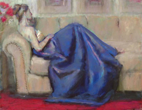 After the Ball I White Modern Wood Framed Art Print with Double Matting by Dyer, Margaret