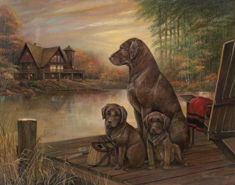 Tranquil Beauty Black Ornate Wood Framed Art Print with Double Matting by Manning, Ruane