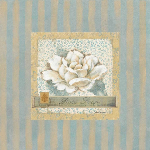Rose Soap White Modern Wood Framed Art Print with Double Matting by Robinson, Carol