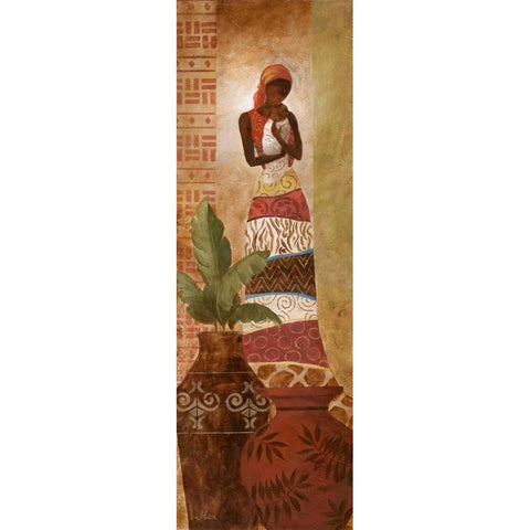 A Mothers Love I Black Modern Wood Framed Art Print with Double Matting by Nan