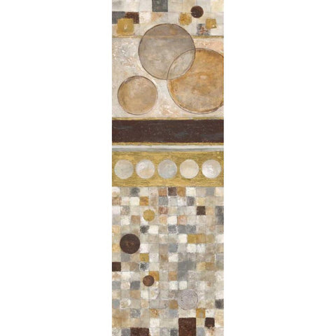 Lucido Mosaico I Black Modern Wood Framed Art Print by Tava Studios