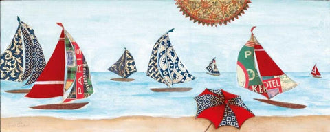 South of France II Black Ornate Wood Framed Art Print with Double Matting by Tava Studios