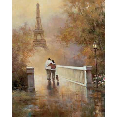 Walk in the Park II Black Modern Wood Framed Art Print by Chiu, T.C.