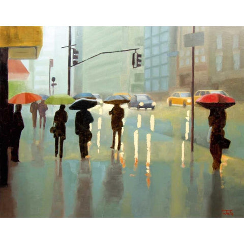 New York Reality White Modern Wood Framed Art Print by Hamilton, Tate