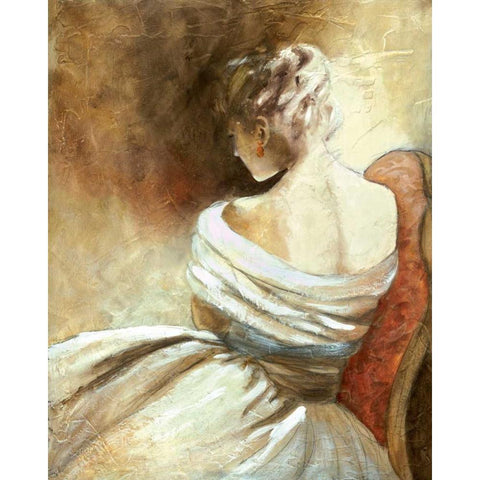 A Quiet Refrain II White Modern Wood Framed Art Print by Robinson, Carol