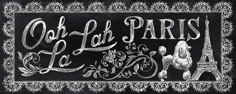Ooh La Lah Black Ornate Wood Framed Art Print with Double Matting by Knutsen, Conrad