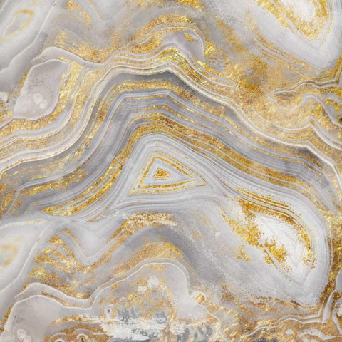 Agate Allure II Gold Ornate Wood Framed Art Print with Double Matting by Nan