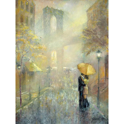 City Romance II Black Modern Wood Framed Art Print by Manning, Ruane
