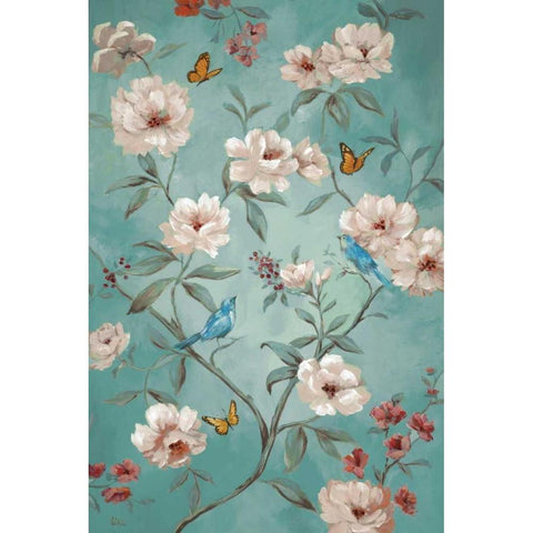 Qin Garden White Modern Wood Framed Art Print by Nan