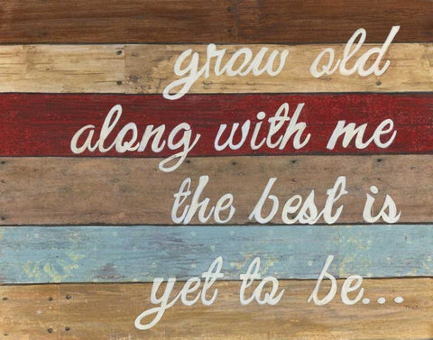 The Best Is Yet To Be White Modern Wood Framed Art Print with Double Matting by Tava Studios