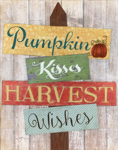 Pumpkin Kisses White Modern Wood Framed Art Print with Double Matting by Tava Studios