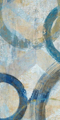 Round The Bend I White Modern Wood Framed Art Print with Double Matting by Tava Studios