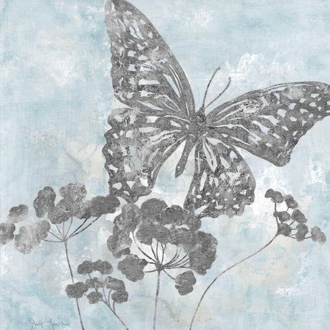 Soft Silhouette Gold Ornate Wood Framed Art Print with Double Matting by Tava Studios