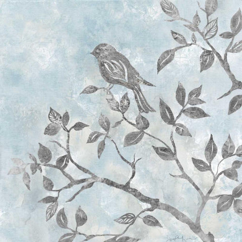 Soft Silhouette White Modern Wood Framed Art Print with Double Matting by Tava Studios