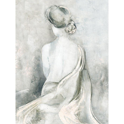 Sweet Serenity White Modern Wood Framed Art Print by Tava Studios