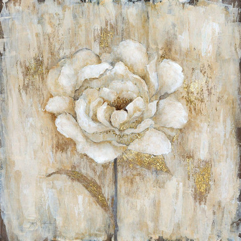 Venetian Gold White Modern Wood Framed Art Print with Double Matting by Tava Studios
