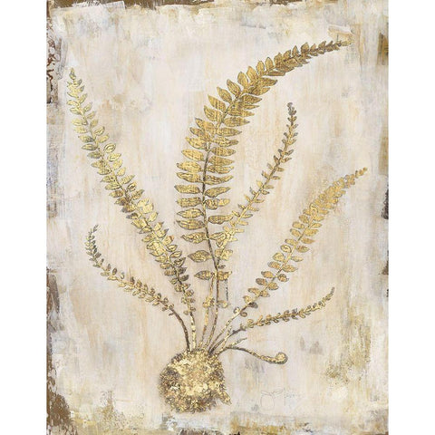 Venetian Frond Black Modern Wood Framed Art Print with Double Matting by Tava Studios