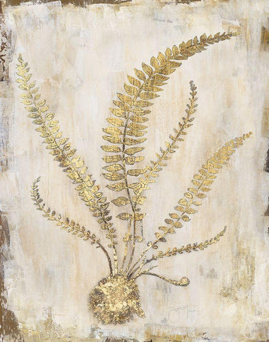 Venetian Frond White Modern Wood Framed Art Print with Double Matting by Tava Studios