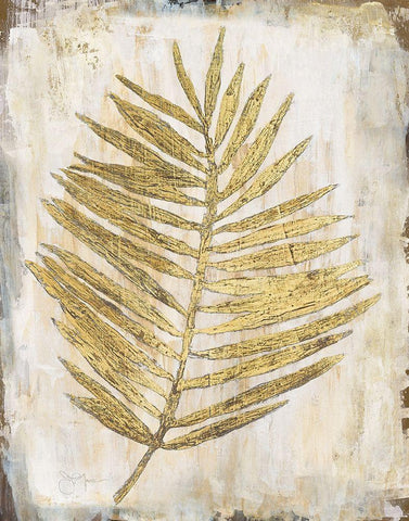 Venetian Palm White Modern Wood Framed Art Print with Double Matting by Tava Studios