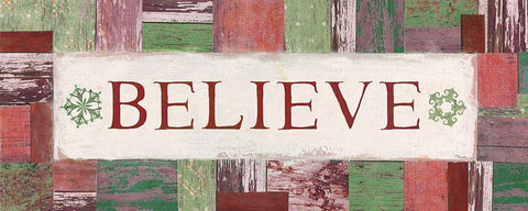 Believe White Modern Wood Framed Art Print with Double Matting by Tava Studios